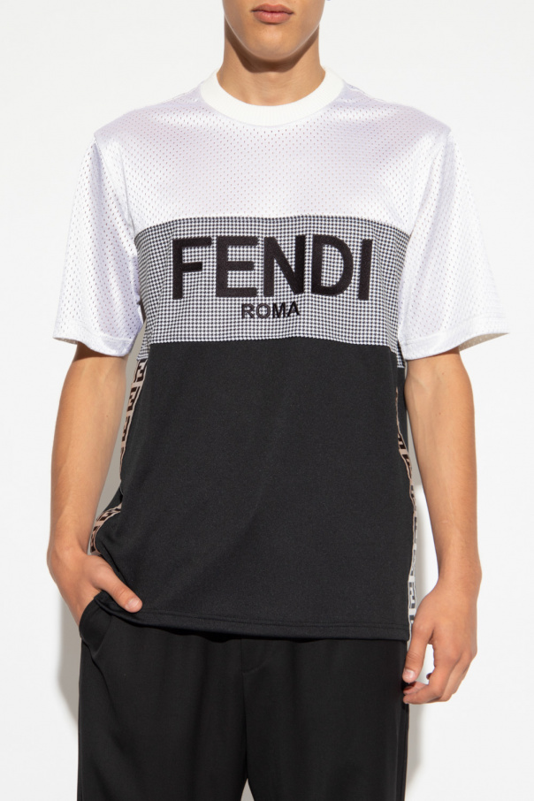 mens fendi hat | White T-shirt with logo Fendi mens fendi hat | White T-shirt with logo Fendi